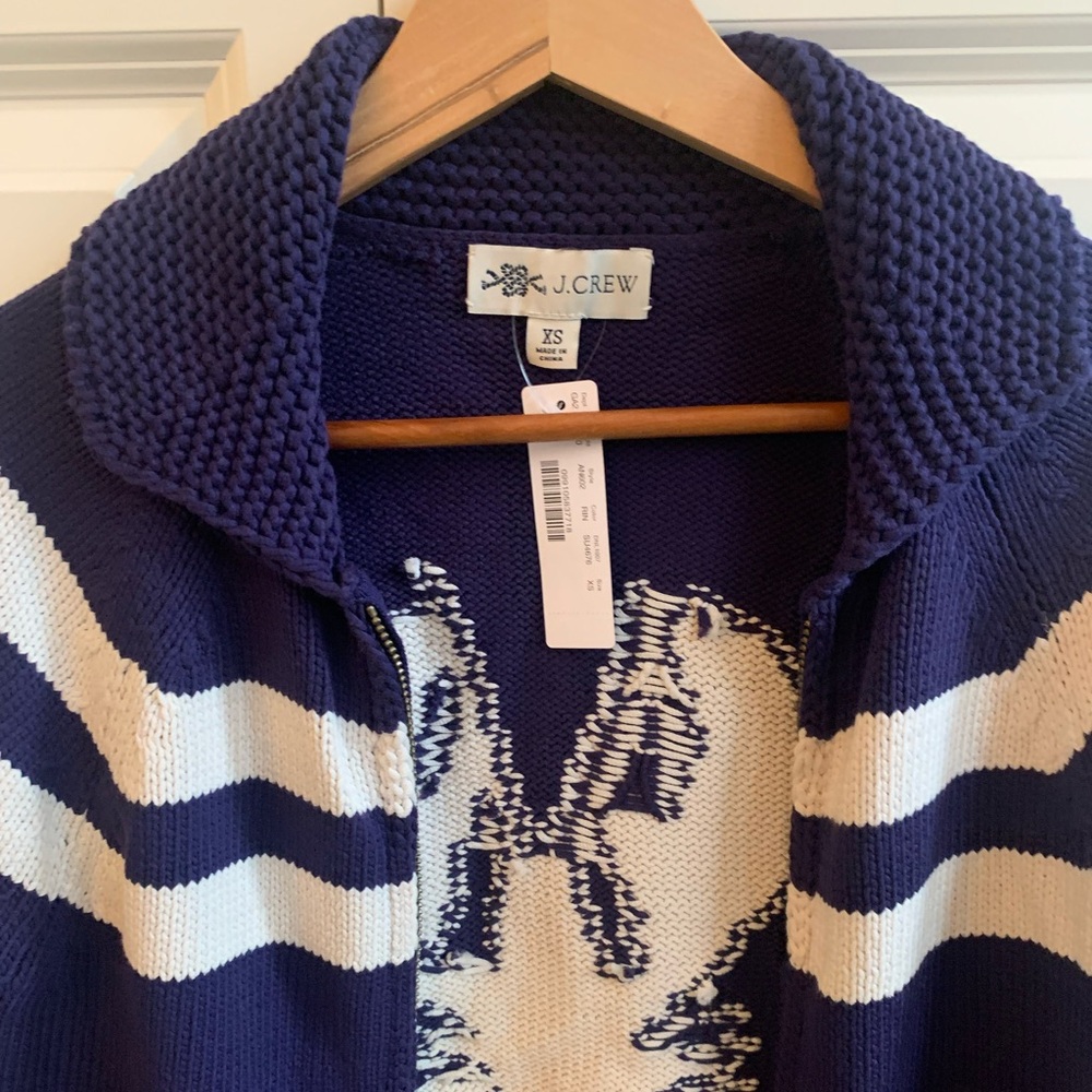 J. Crew Lobster Cardigan Knit Jacket NEW  Size XS RARE - Picture 6 of 16